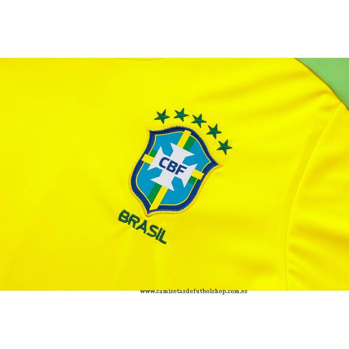 Chandal del Brasil 24-25 Manga Corta Amarillo - Pantalon Corto